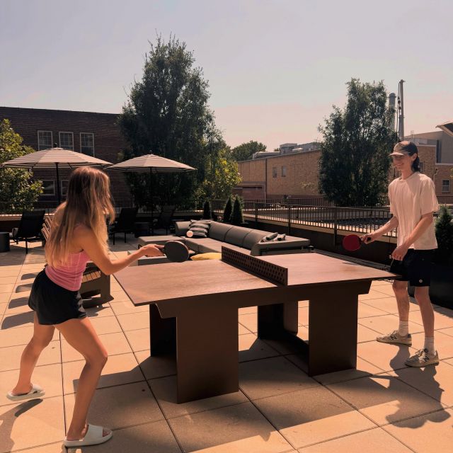 A little friendly competition at Chronicle 🏓 Who’s got next?